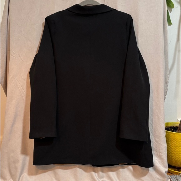 Black Double-Breasted Blazer with Gold Buttons - Picture 6 of 6